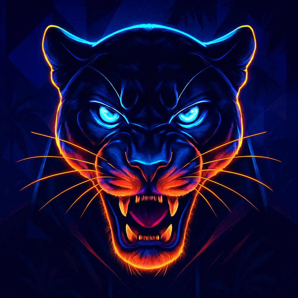 Electric Panther Close Up Numbered painting kits