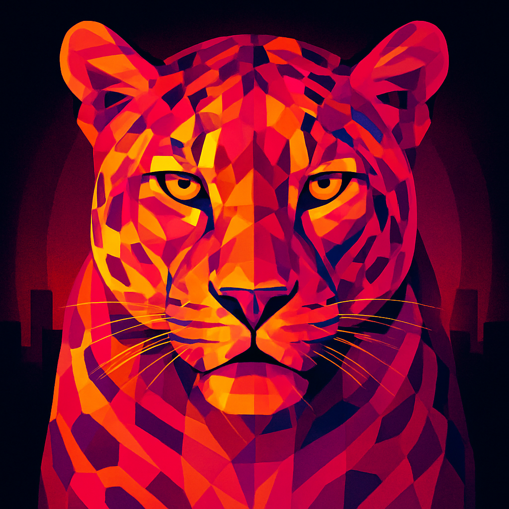 Abstract Leopard Mosaic Painting by numbers kit