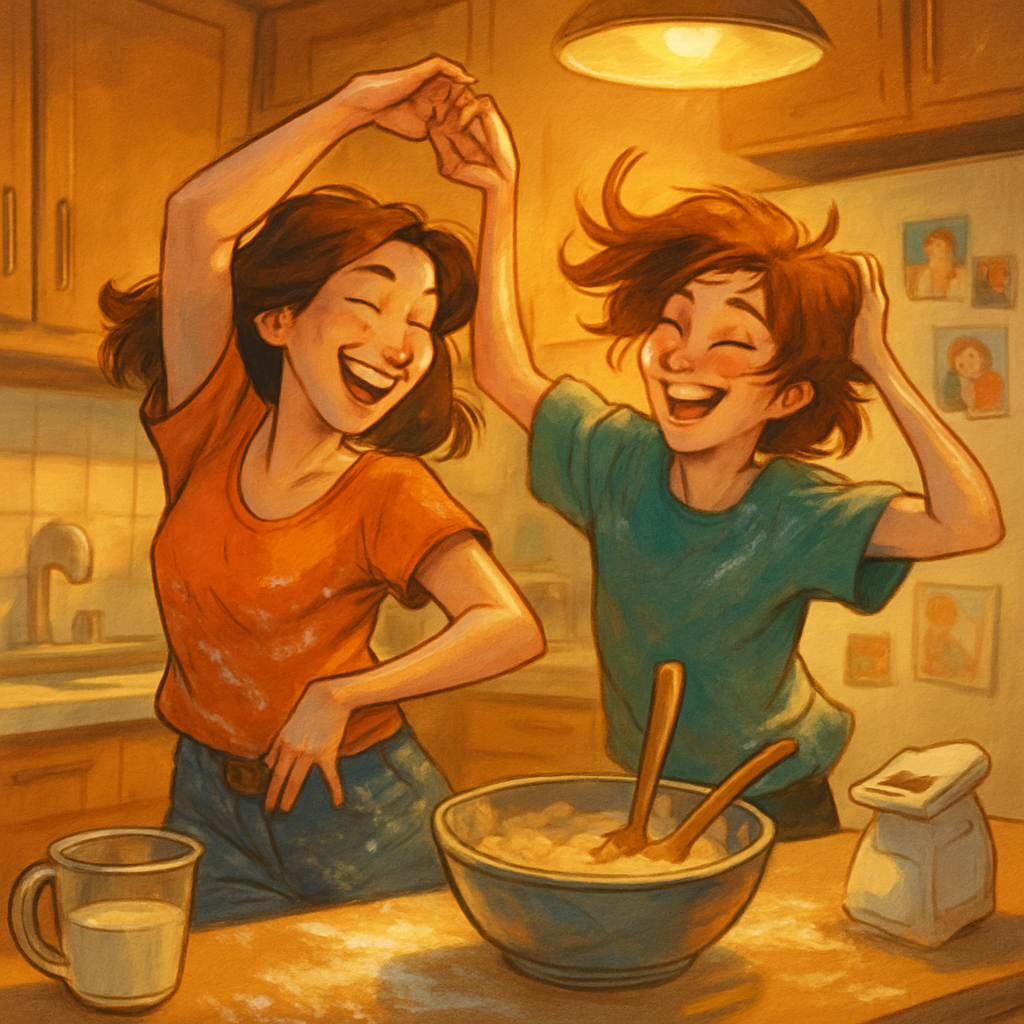 Mother And Teen Kitchen Dance DIY paint by numbers