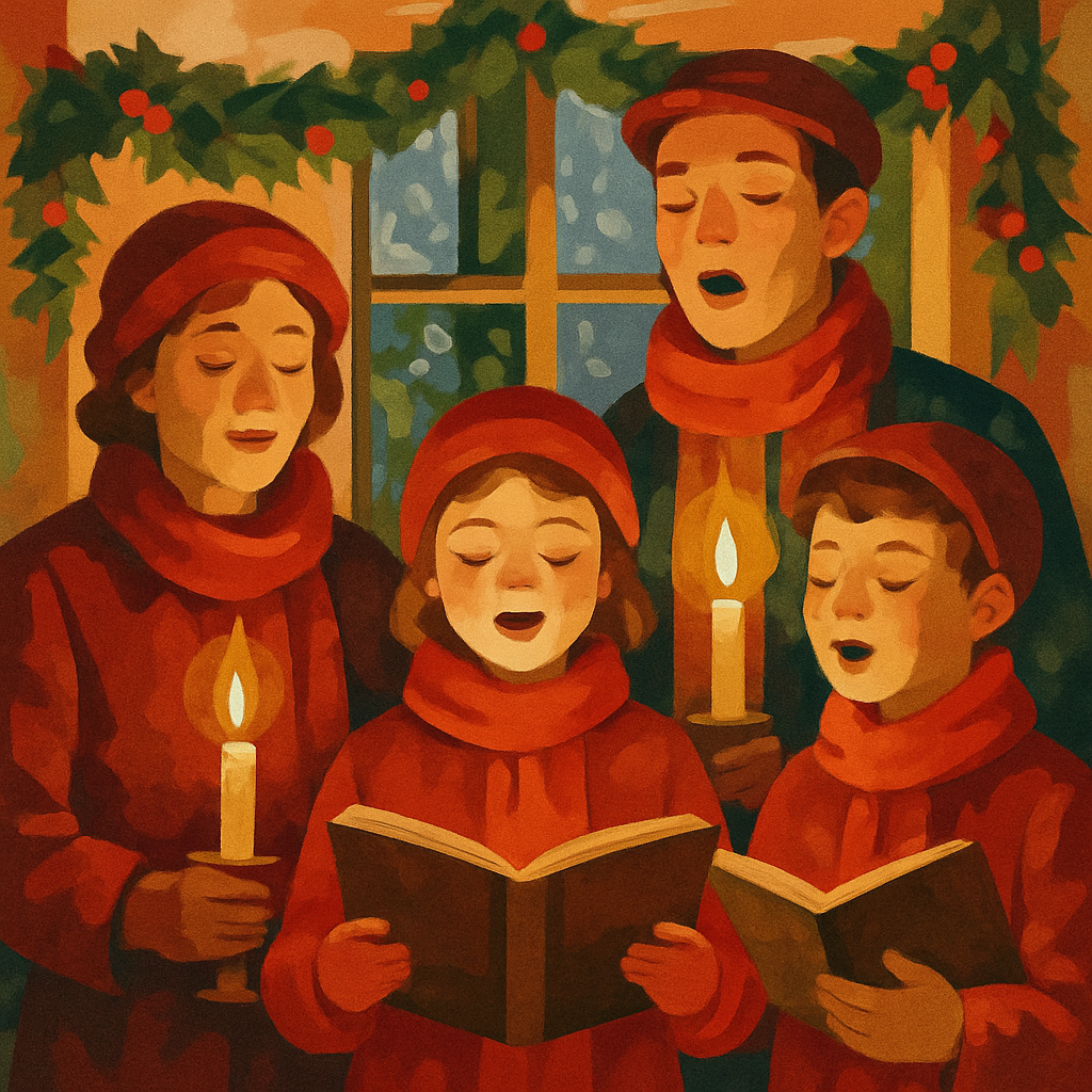 Crimson Candlelight Chorus Number painting