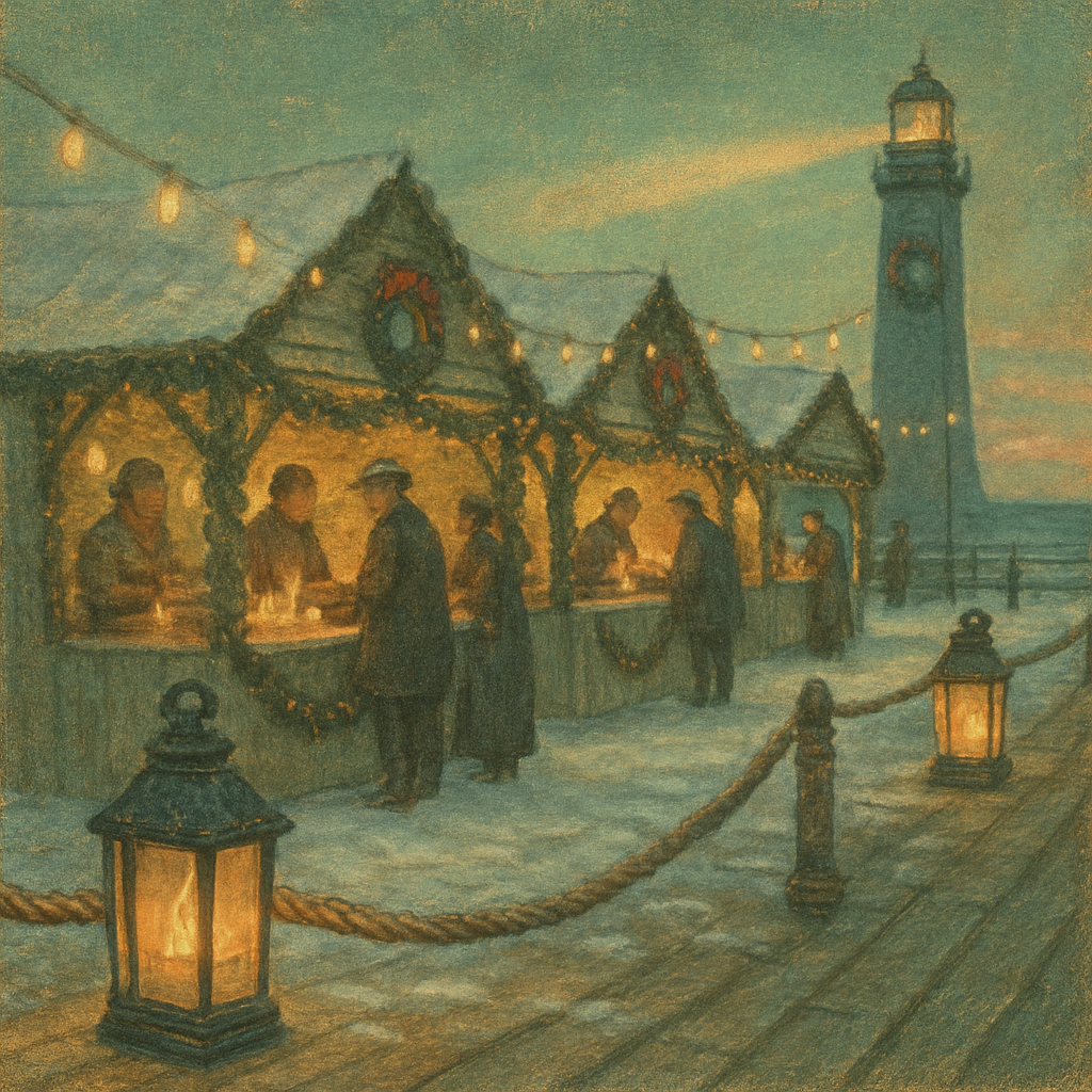 Festive Pier Candlelight Market paint by color
