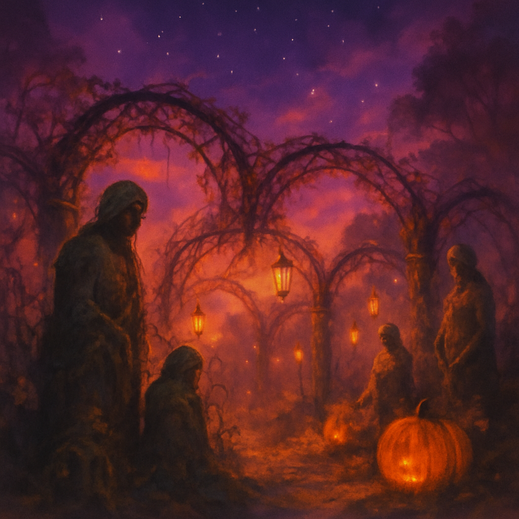 Forgotten Garden At Dusk paint by number