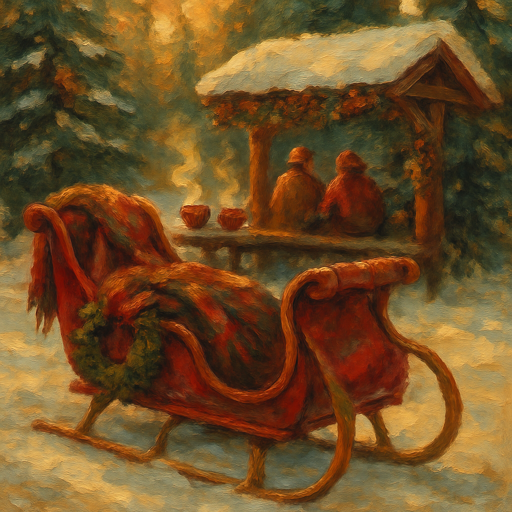 Pinecone Sleigh Stop paint by number