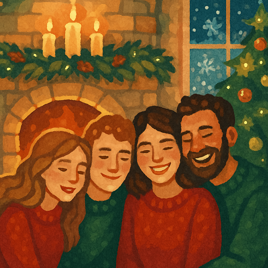 Cozy Winter Gathering DIY paint by numbers