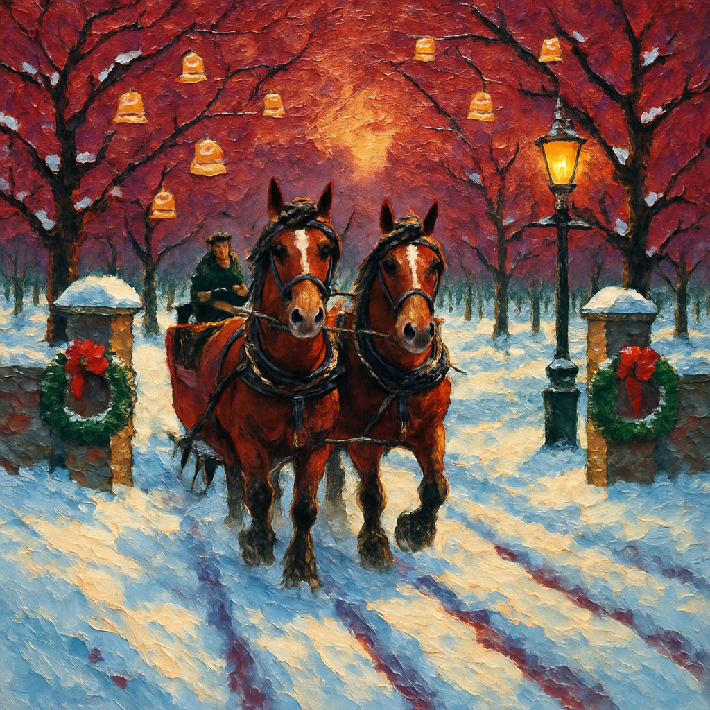 Sleigh Bell Orchard Crossing Paint by numbers kits
