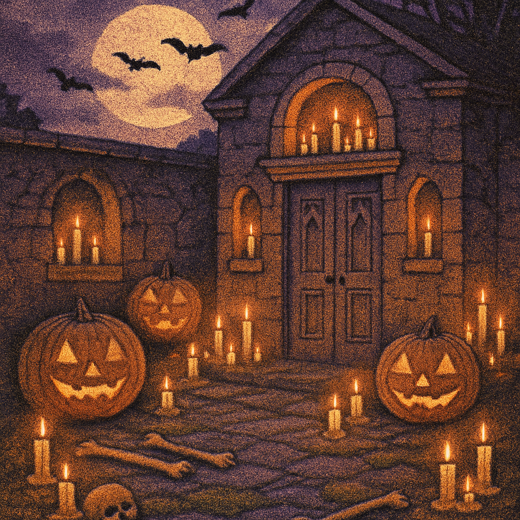 Crypt Lantern Courtyard paint by number