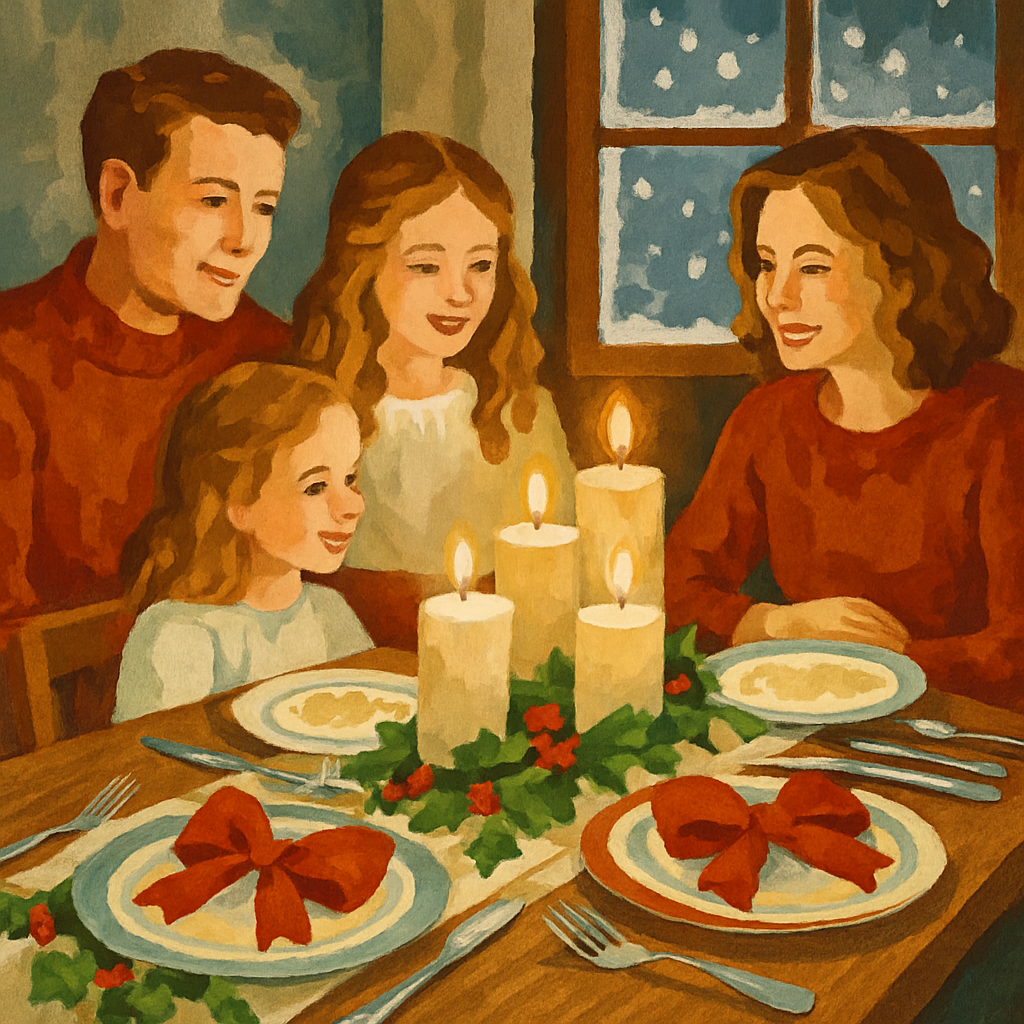 Vintage Candlelit Supper paint by numbers
