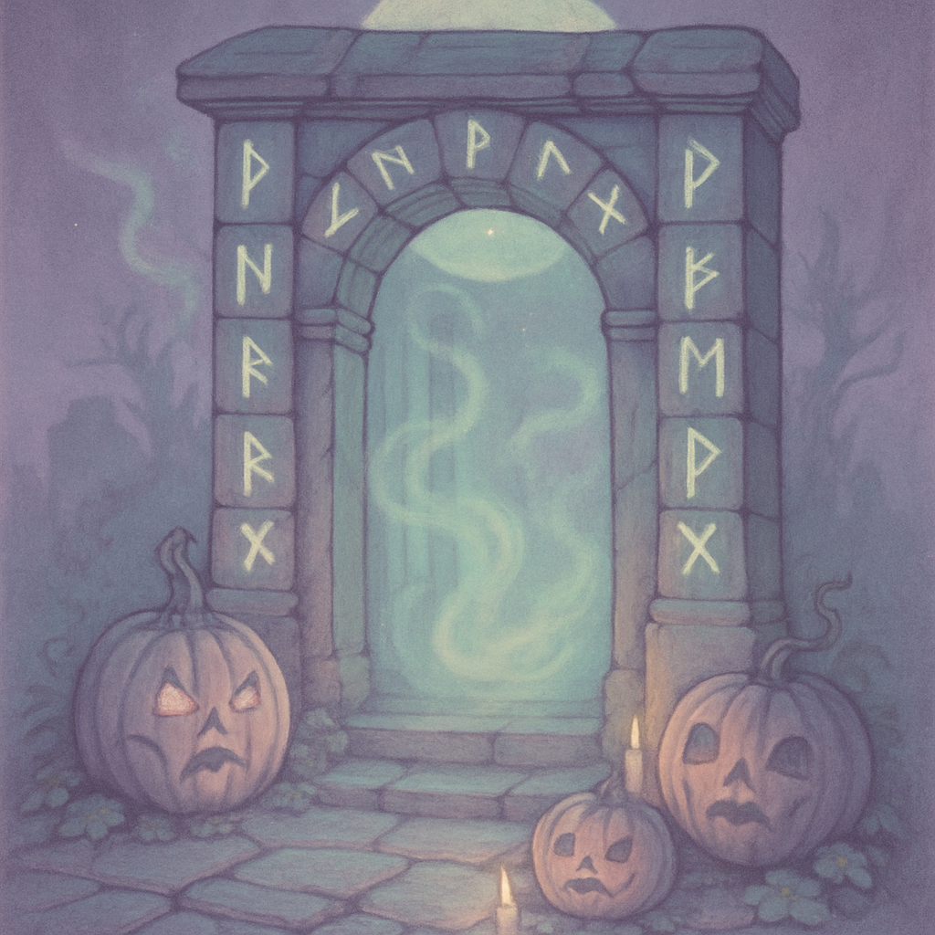 Lanterned Stone Gate Number painting