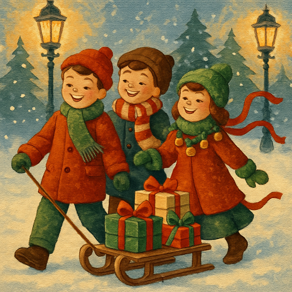 Winter Ribbon Parade Numbered painting kits