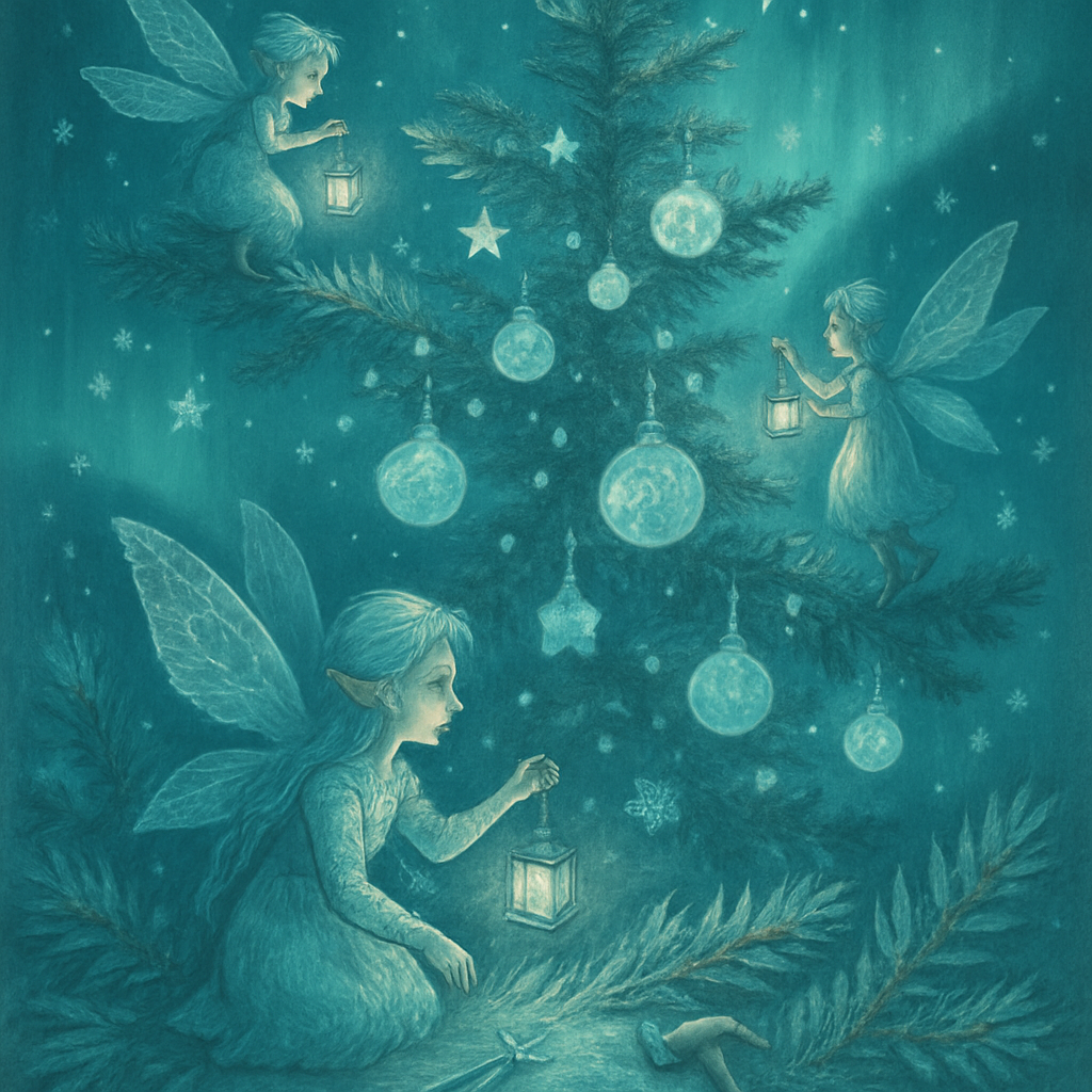 Frost Fairy Tree Tending painting number kit