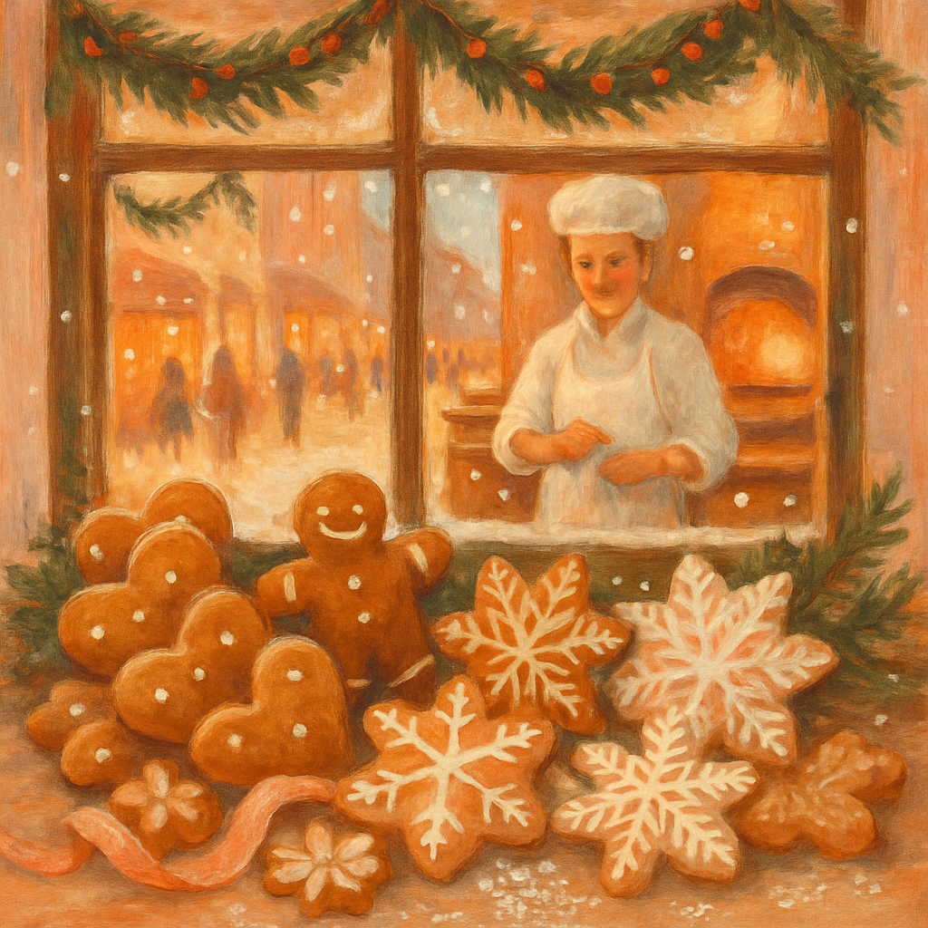 Snowflake Bakery Window Display Paint by numbers kits