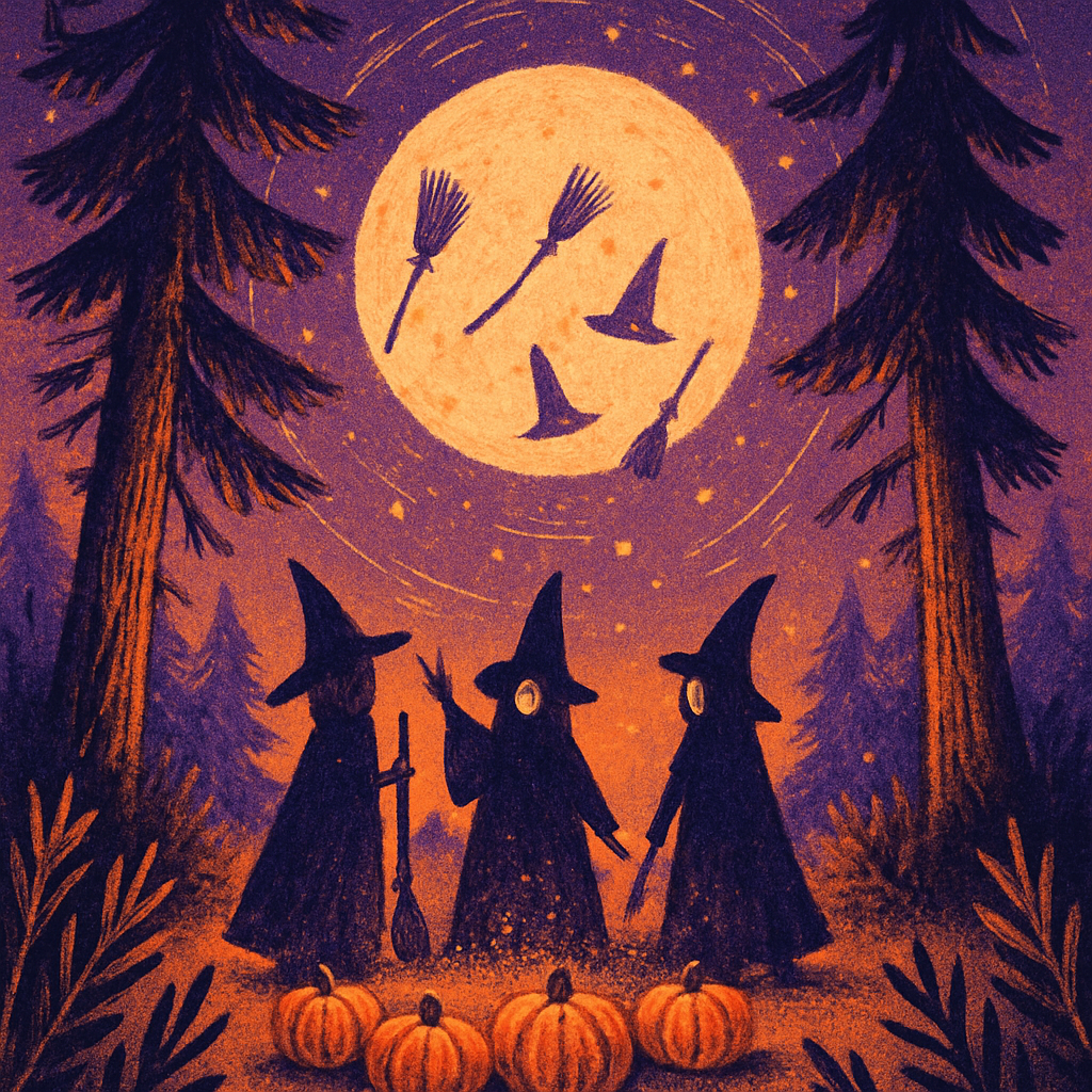 Hollow Pines At Witching Hour paint by numbers