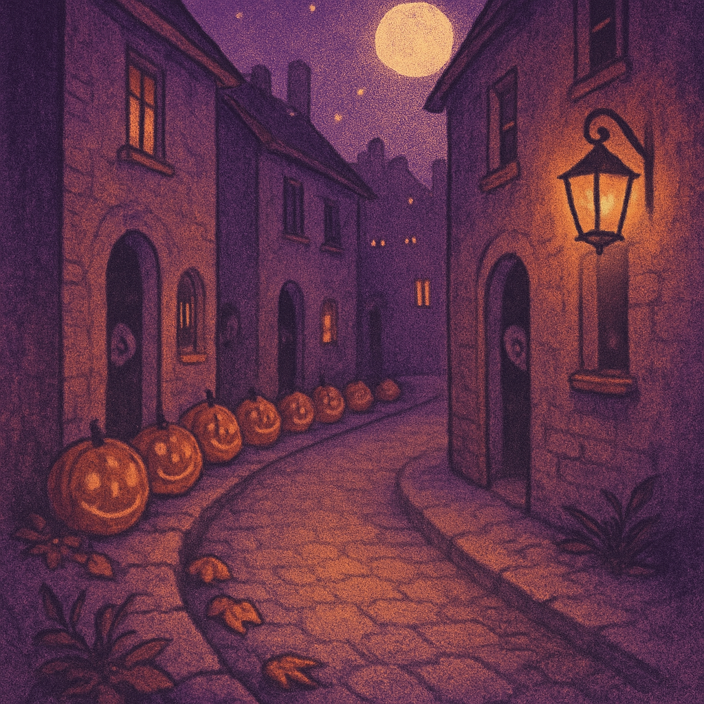 Pumpkin Lantern Alley Bend Paint by numbers kits