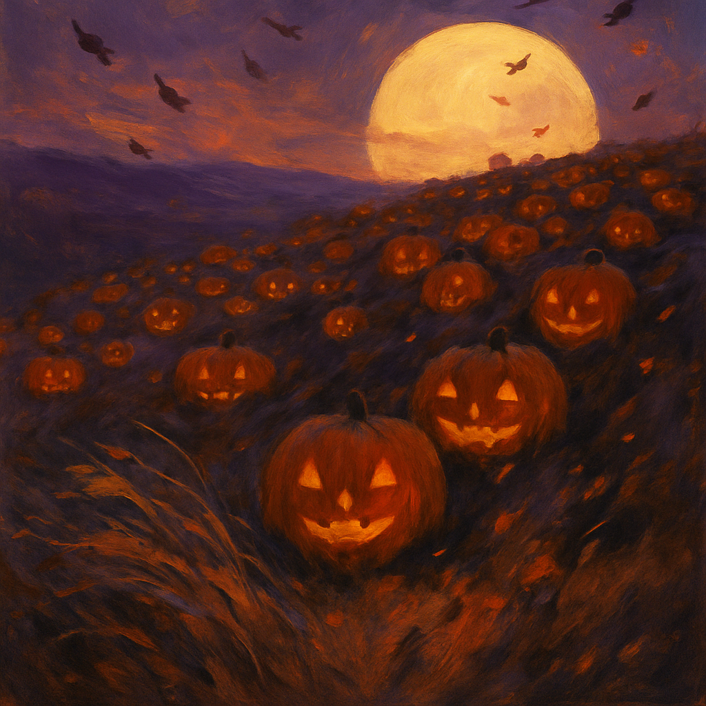 Ridge Of Silent Pumpkins Numbered painting kits