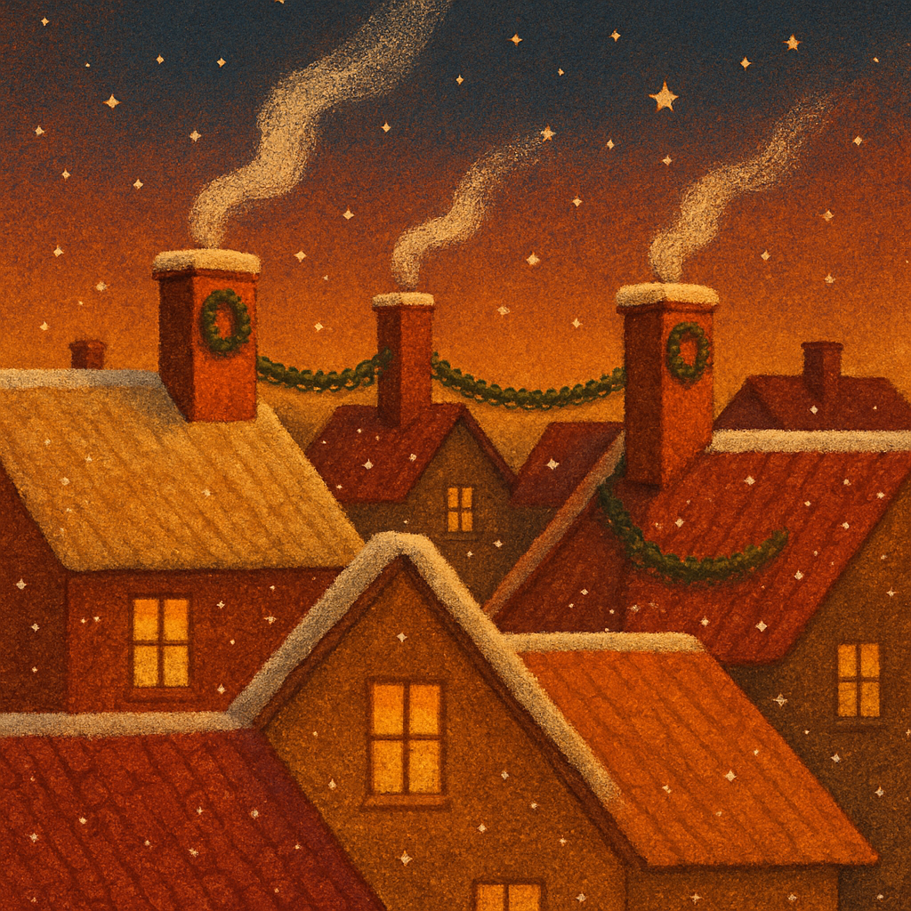 Cedar And Cinnamon Roofline Twilight Numbered painting kits