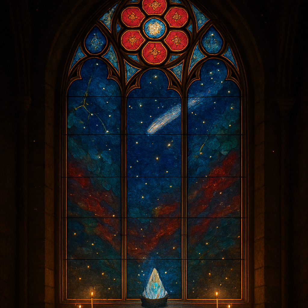 Stained Glass Nebula Chapel painting number kit