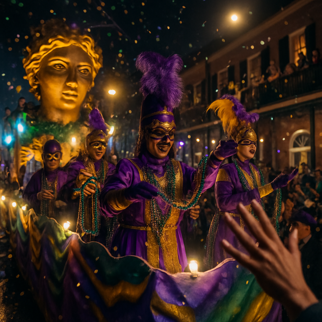 Mardi Gras Beaded Street Parade Numbered painting kits