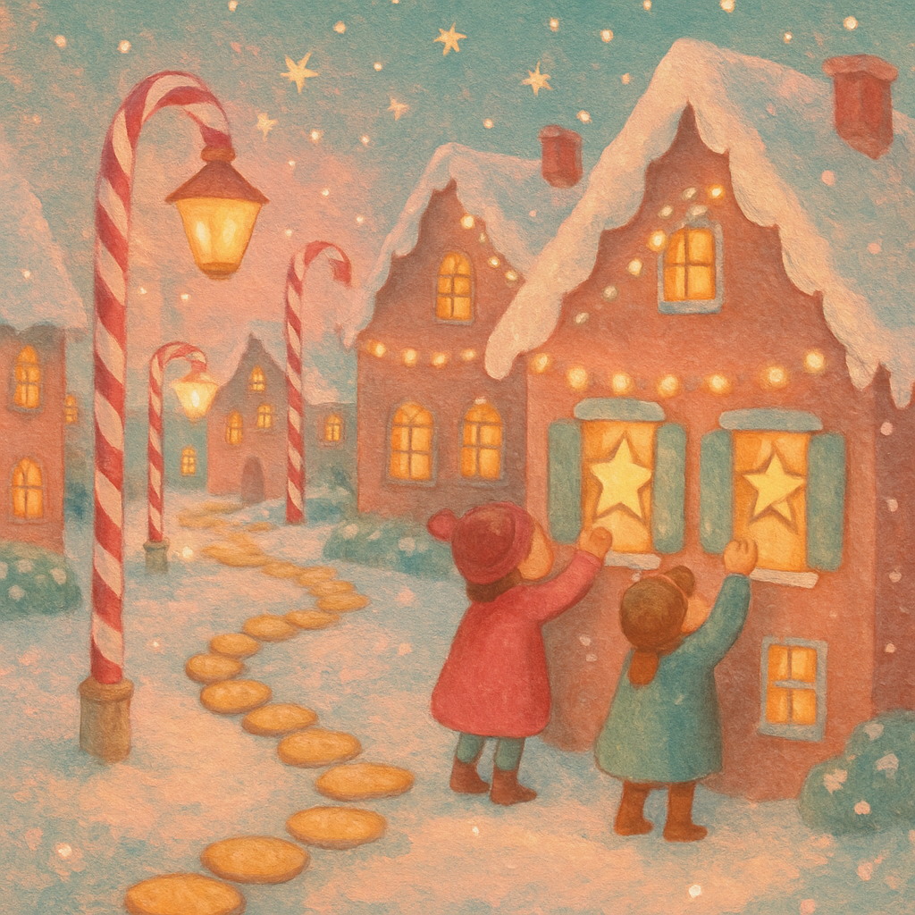 Gingerbread Lane Evening Number painting