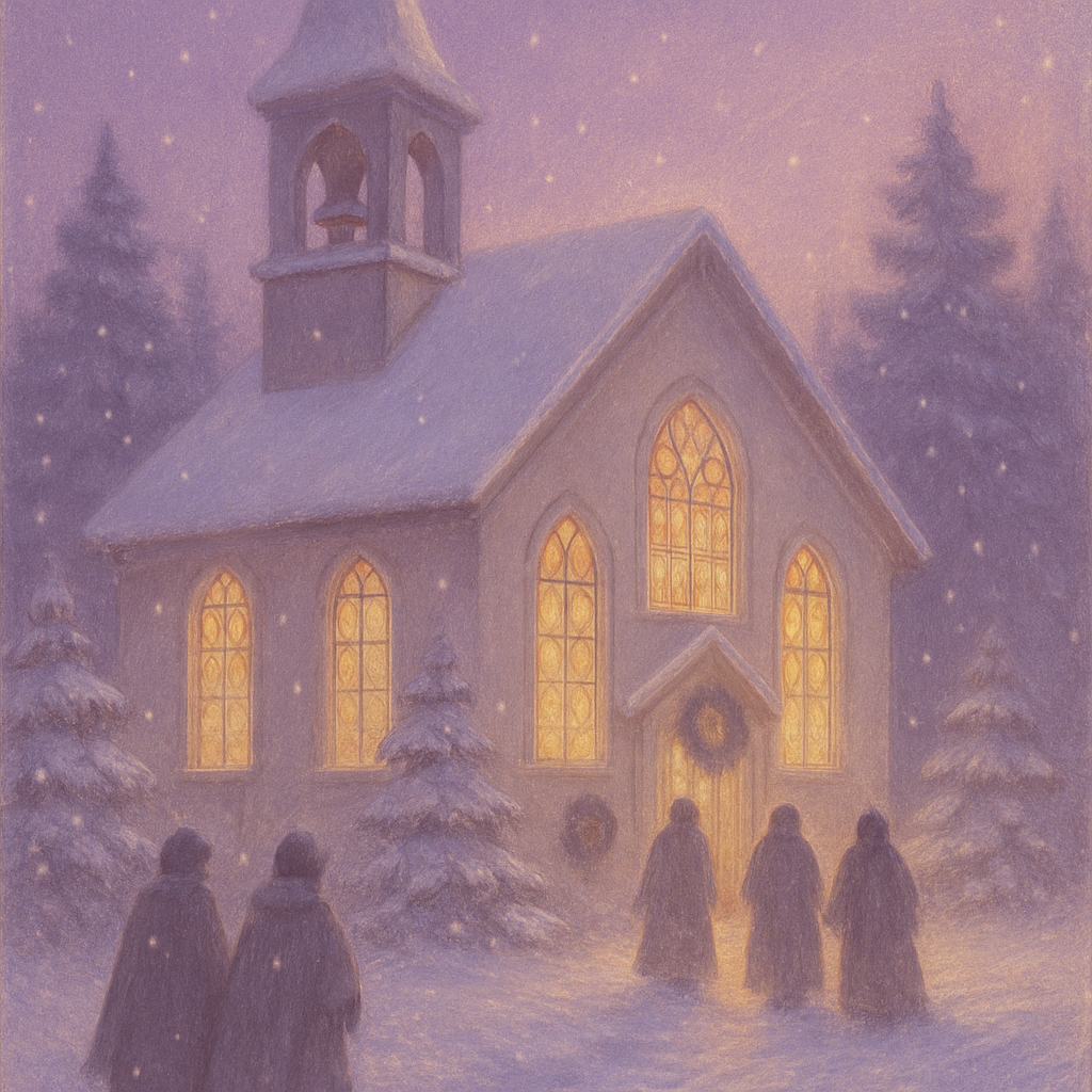 Church Bells In Snow Paint by numbers kits