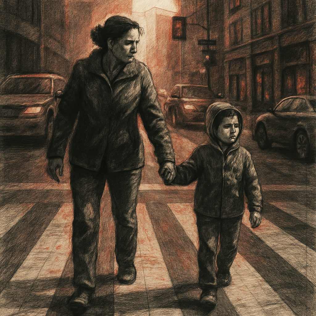 Crossing The Street Together painting number kit