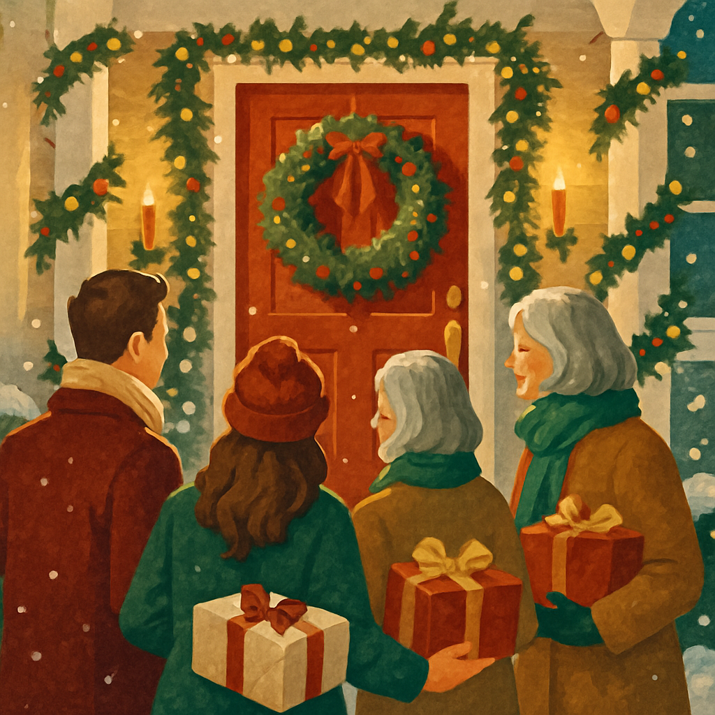 Snowy Porch Welcomes paint by number