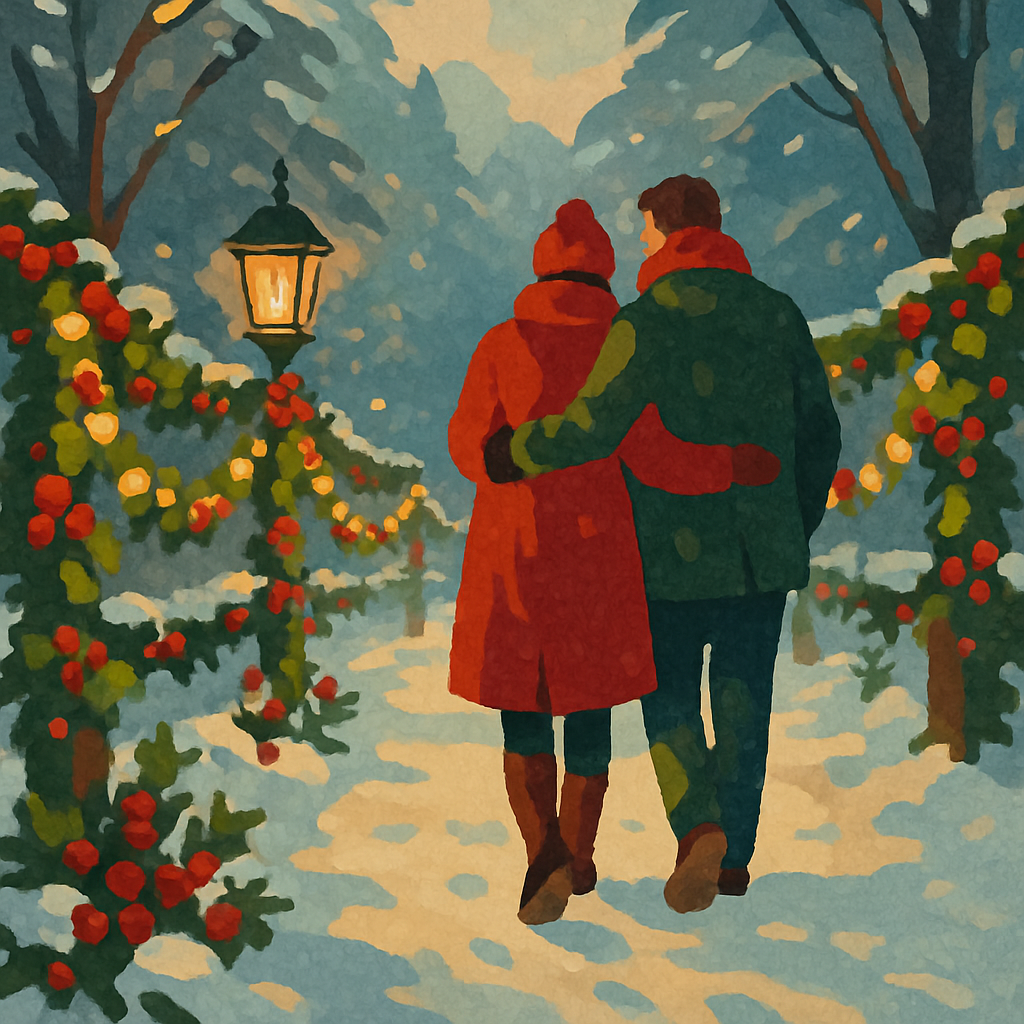 Glowing Garland Path Paint by numbers art
