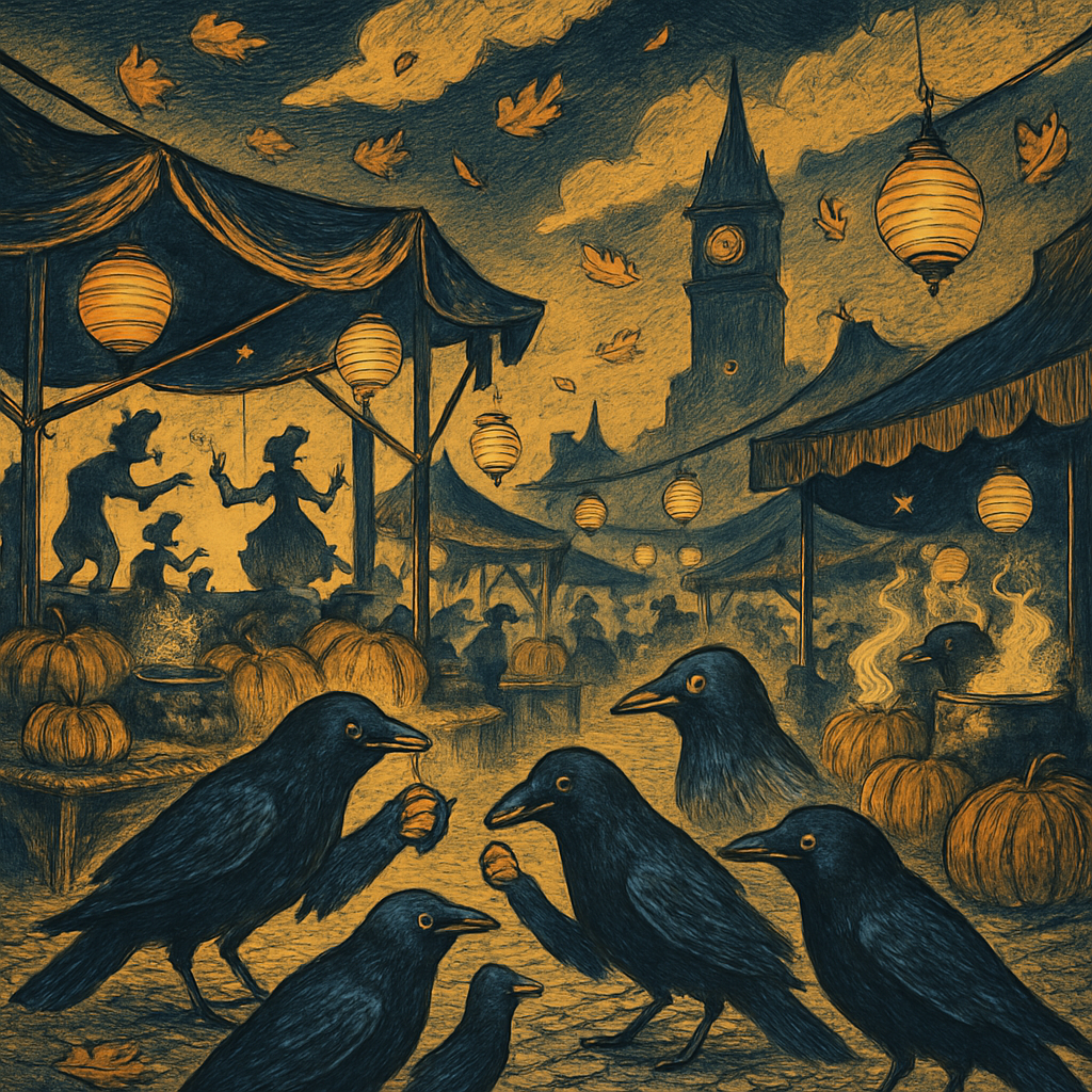 Jackdaw Market At Dusk Paint by numbers art