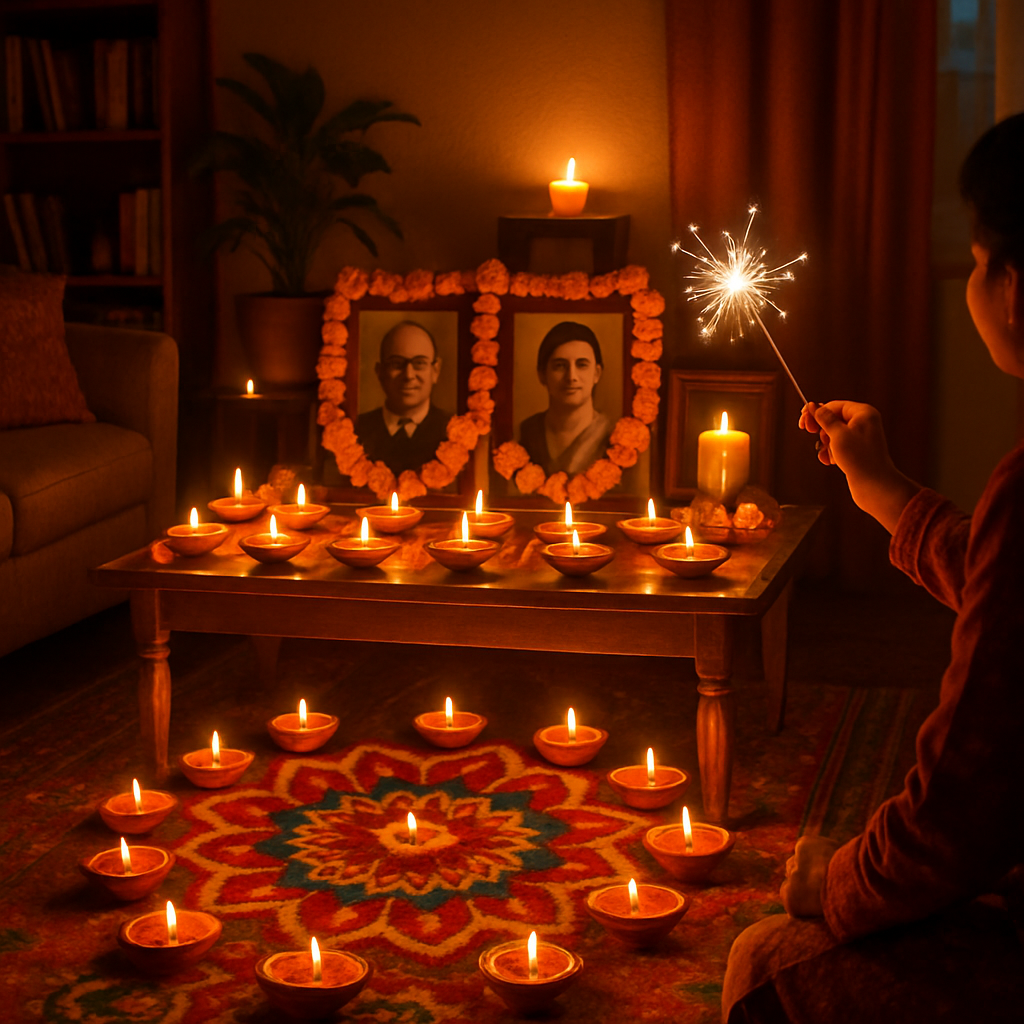 Diwali Lights In A Festive Home Painting by numbers kit
