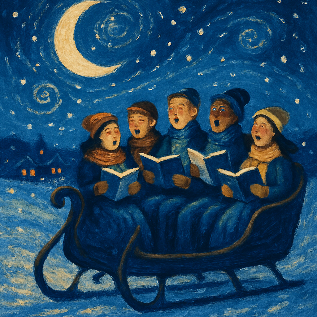 Starlight Caroling Sleigh Paint by numbers kits