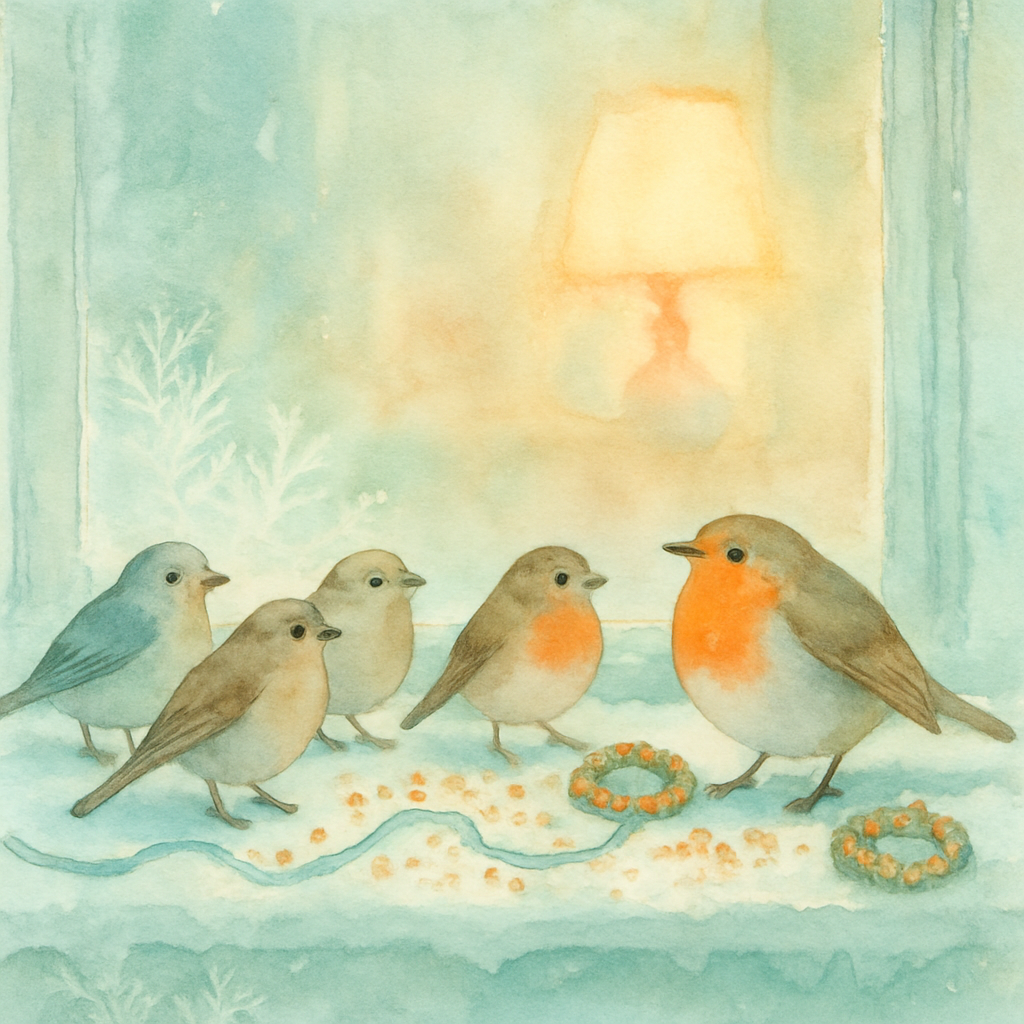 Frosted Window Bird Chorus painting number kit