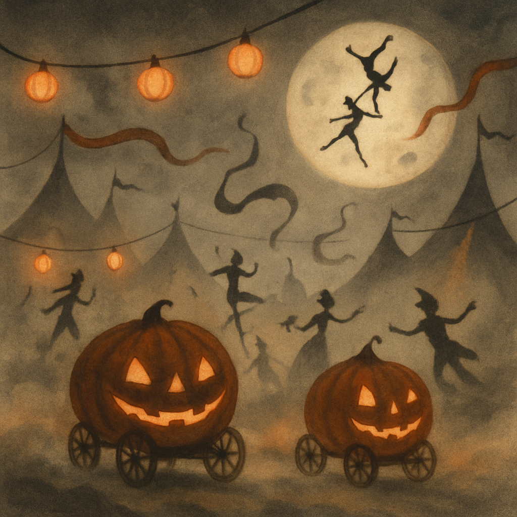 Fogwheel Pumpkin Circus DIY paint by numbers