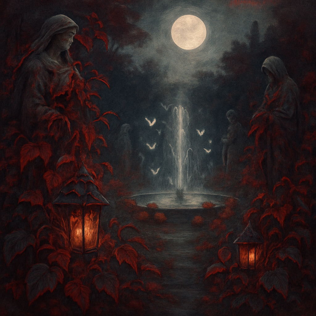 Silvervine Haunted Garden painting number kit