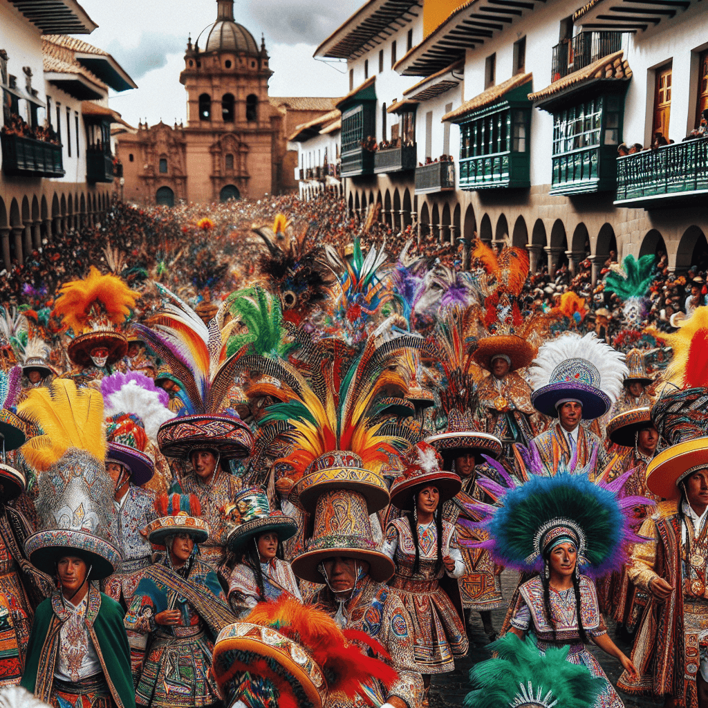 Feathered Hats Festival - Cuzco, Peru Number Painting