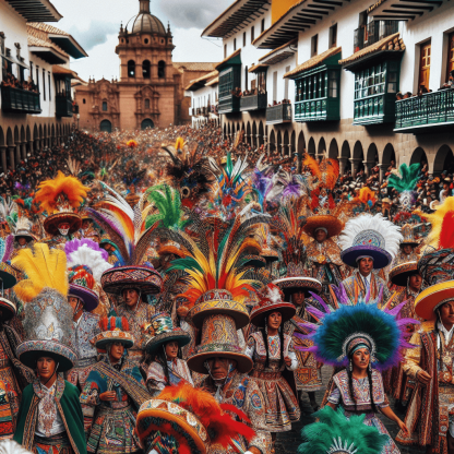 Feathered Hats Festival - Cuzco, Peru Number Painting