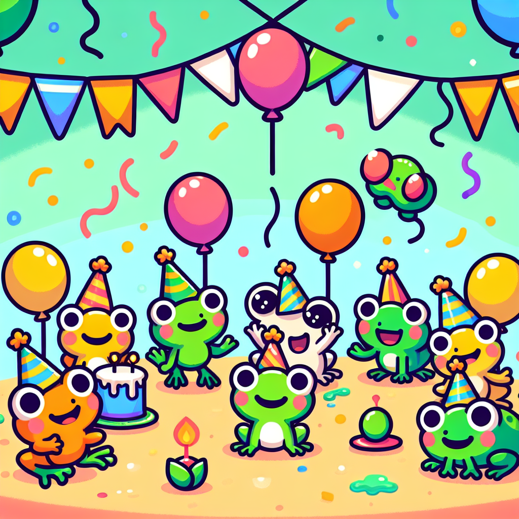 Frog Fiesta Frolic Paint By Numbers Art