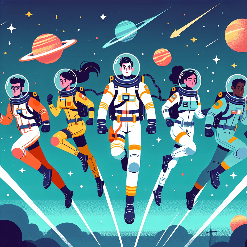 Outer Space Heroes Paint By Numbers Art