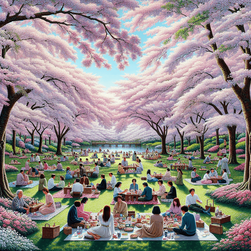Hanami Cherry Blossom Viewing - Japan Paint By Numbers Kits