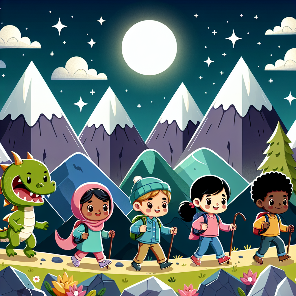 Moonlit Mountain Adventure Number Painting