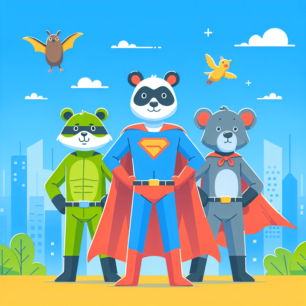 Superhero Animal League Paint By Number