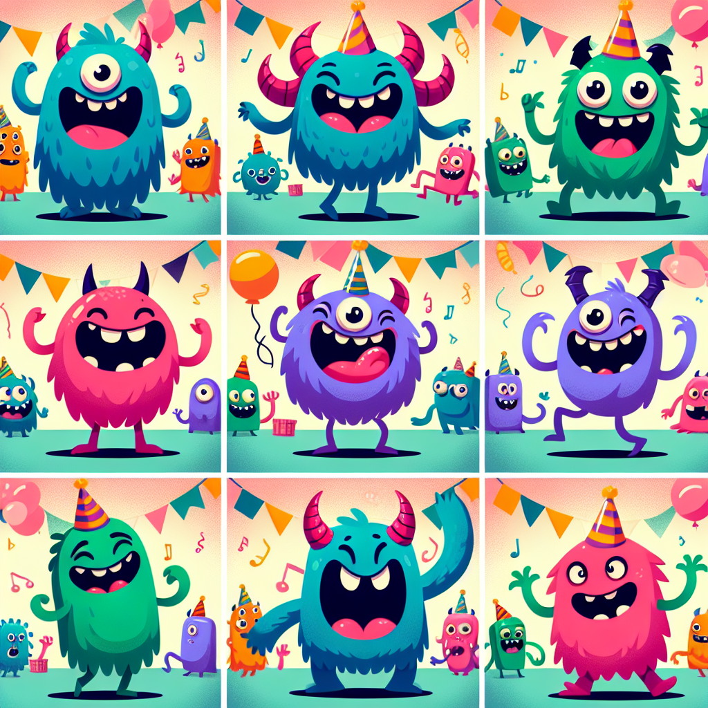 Monster Mash Party Number Painting