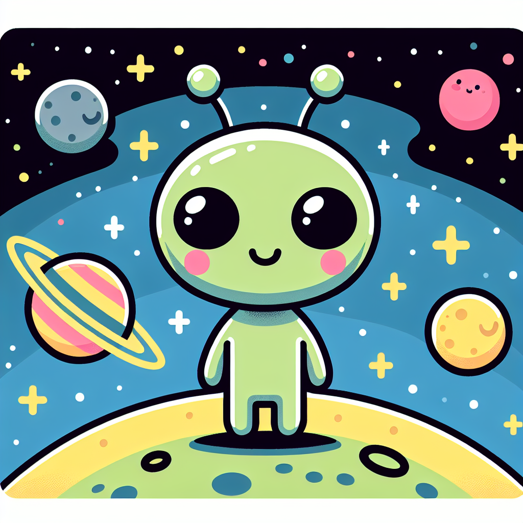 Adorable Alien Painting By Numbers Kit