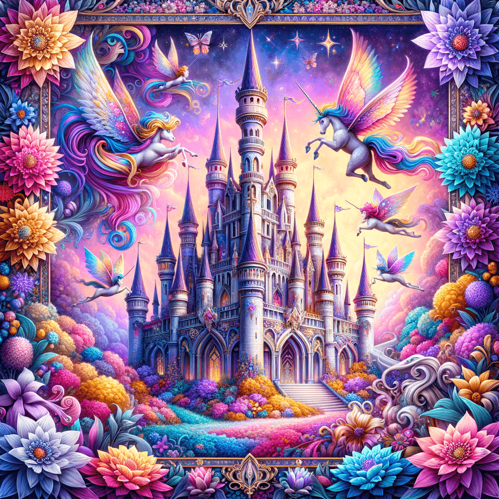 Mystical Enchanted Castle Numbered Painting Kits