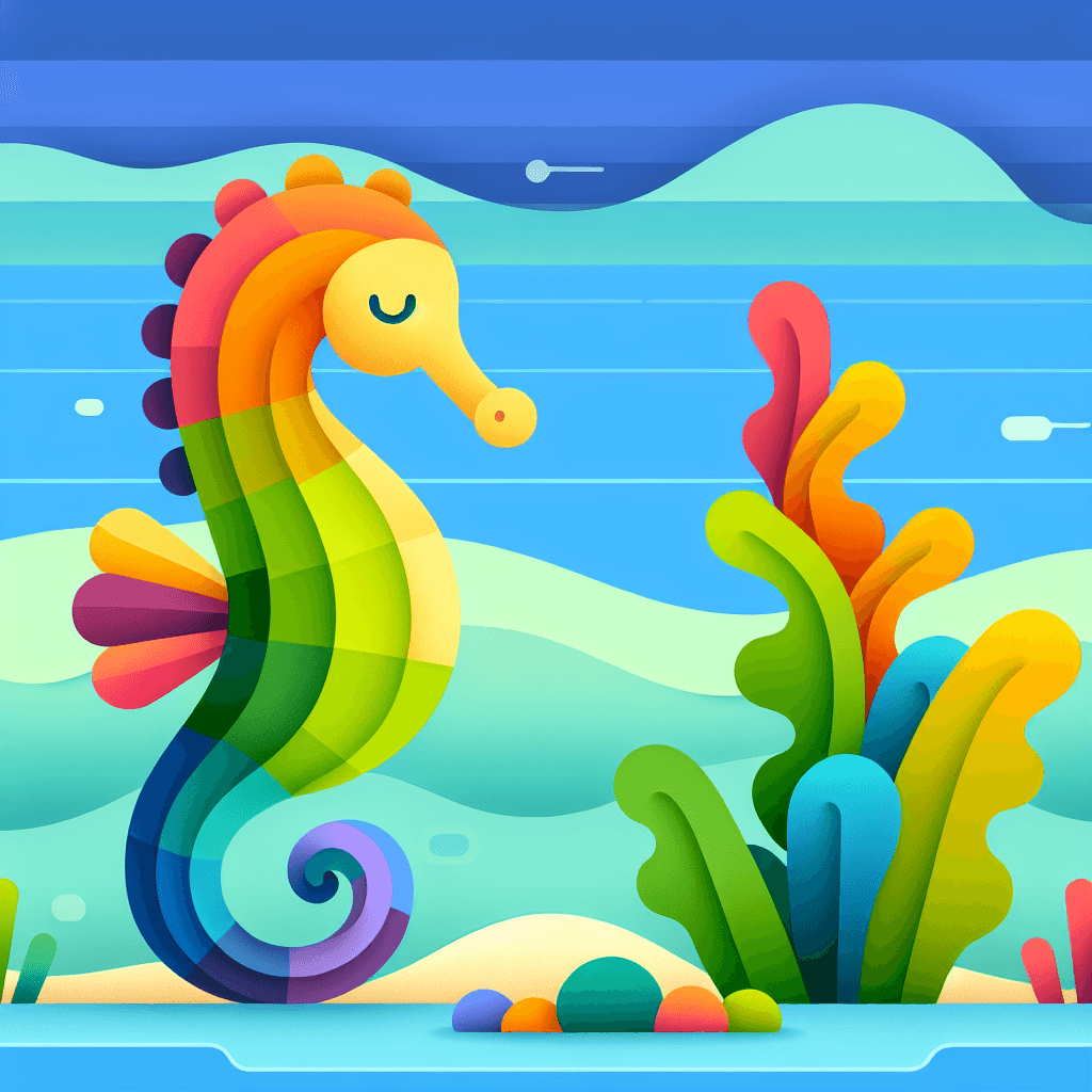 Sunshine Seahorse Serenade Number Painting
