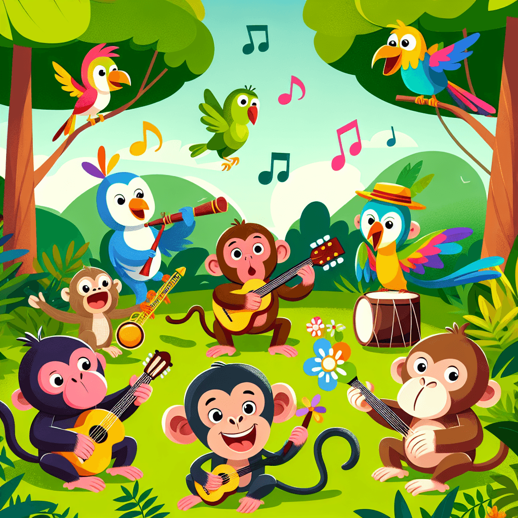 Rainforest Animal Orchestra Numbered Painting Kits