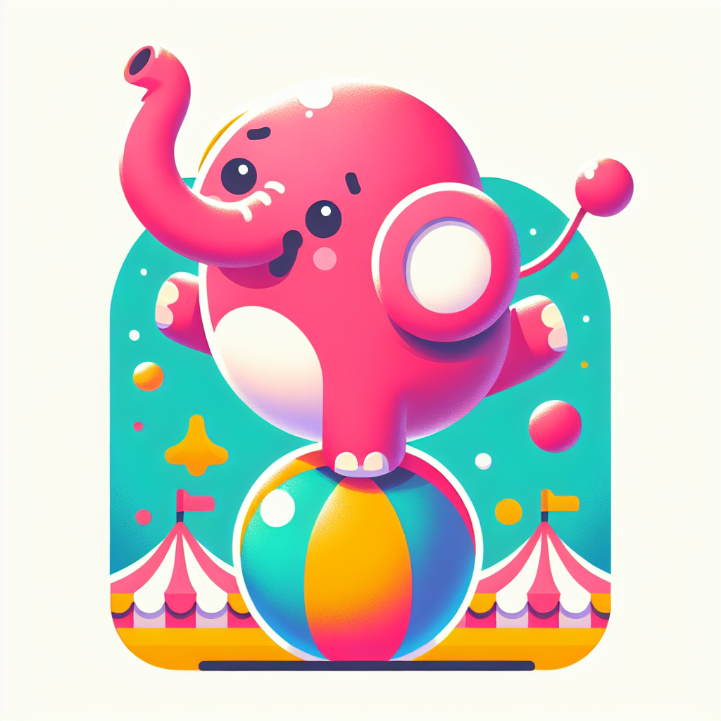 Circus Elephant Balancing Act Paint By Color