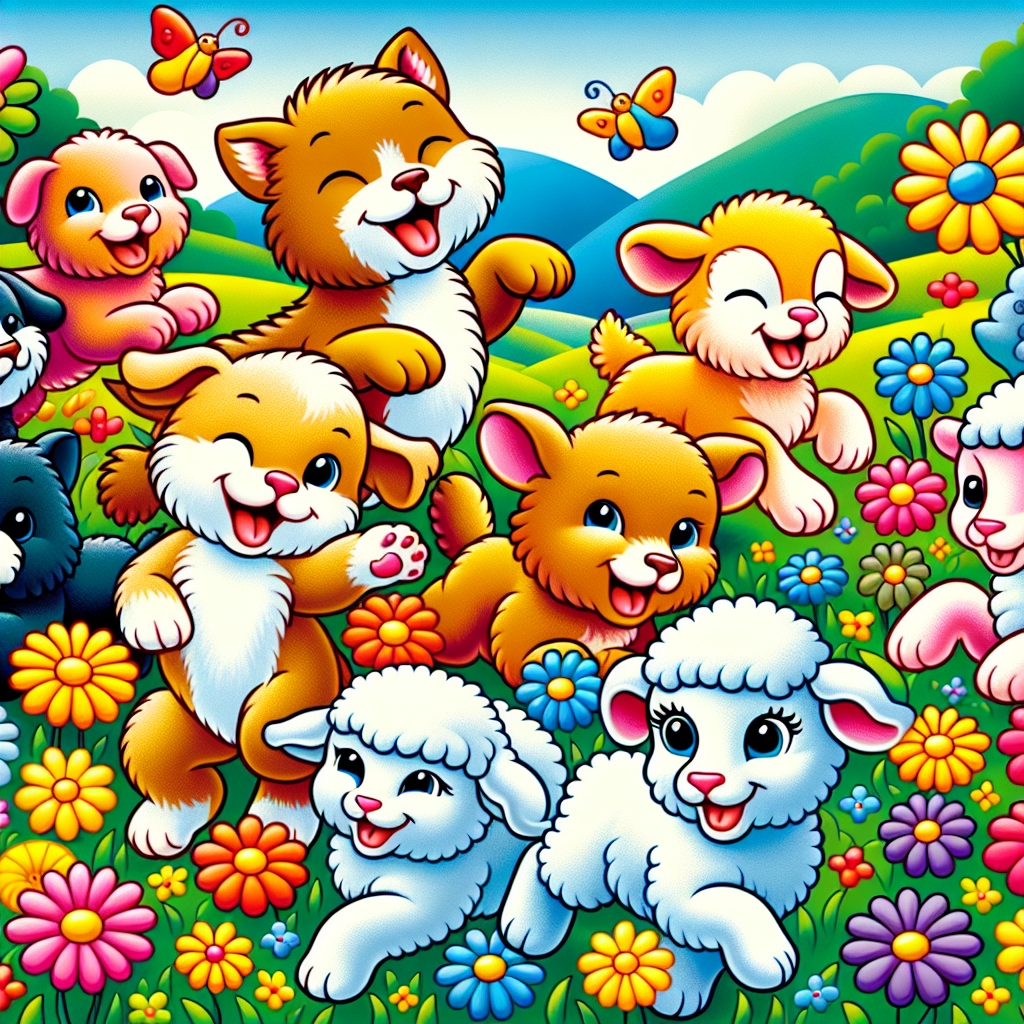 Bouncing Baby Animals Paint By Color