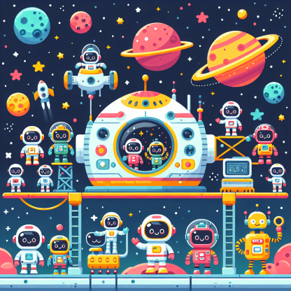 Cosmic Space Station Paint By Numbers Art