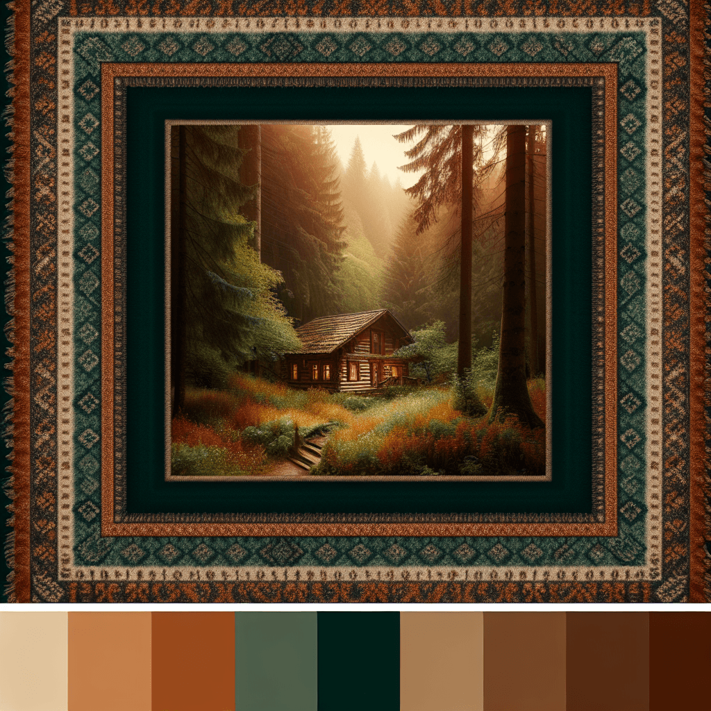 Forest Glen Throw Numbered Painting Kits