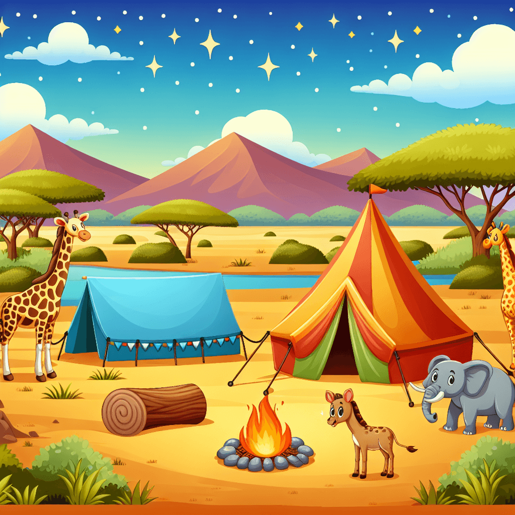 Animal Safari Camp Paint By Number