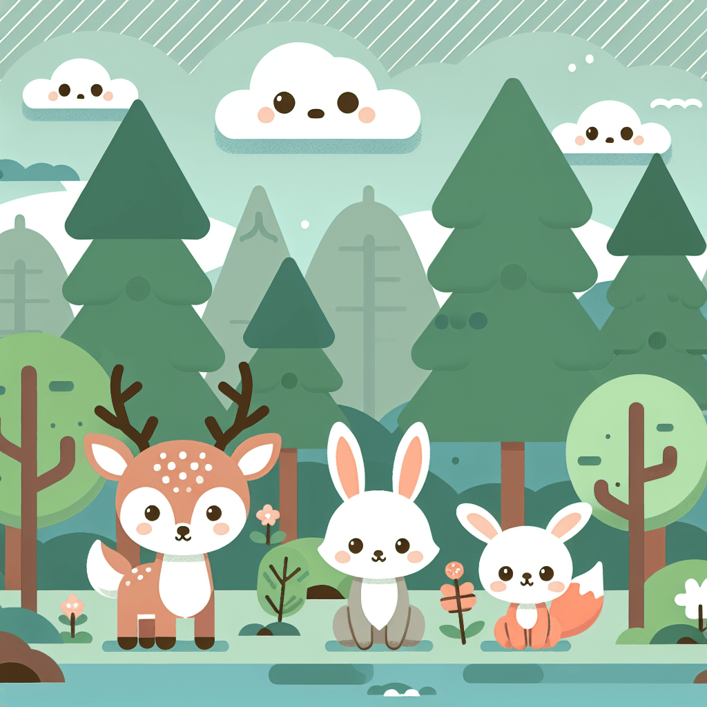 Woodland Animal Friends Number Painting